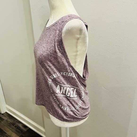 Victoria's Secret Angel Logo Heather Violet Racerback Tank Top Medium (A0132) - Picture 3 of 7